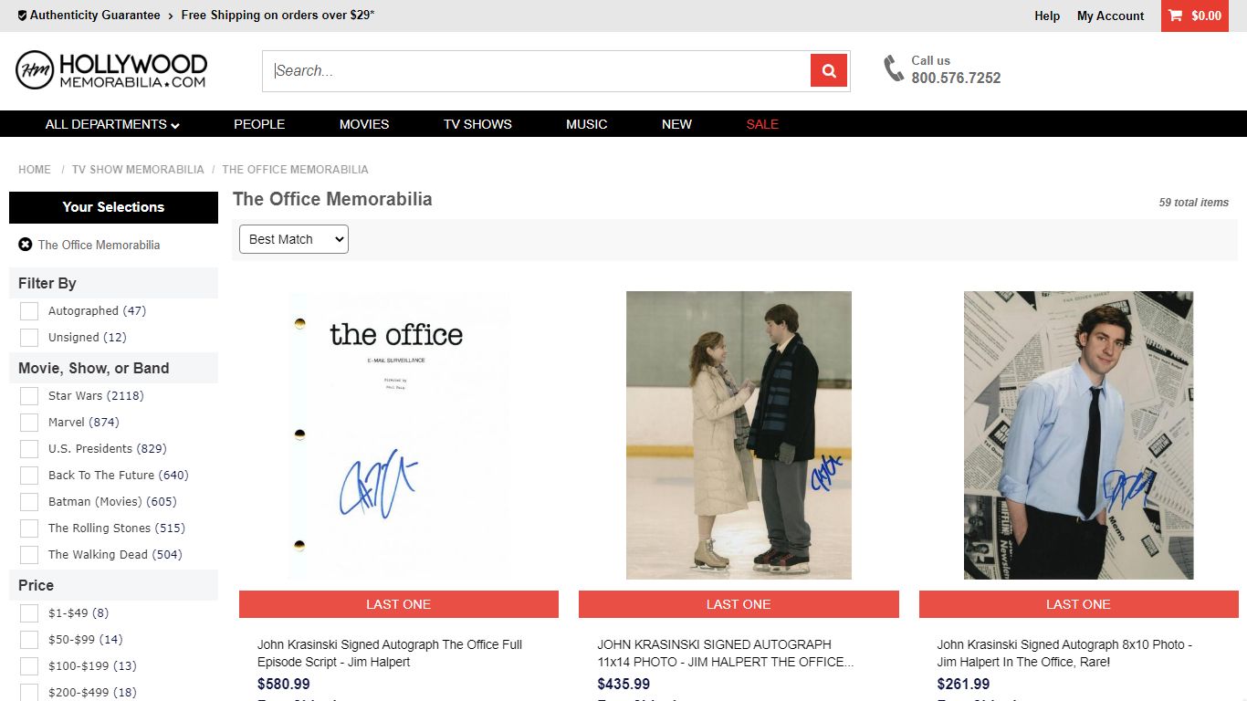 The Office Memorabilia: Autographed Pictures, Authentic Signed Props